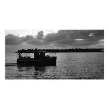 Night Fishing Personalized Photo Card
