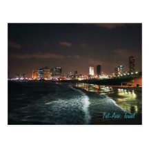 Night in Tel Aviv Post Card