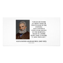 Night Is A More Quiet Time To Work It Aids Thought Picture Card