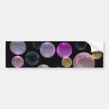Night Jewels – Magenta and Black Brilliance Bumper Stickers