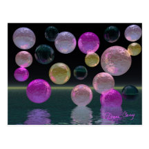 Night Jewels – Magenta and Black Brilliance Postcard