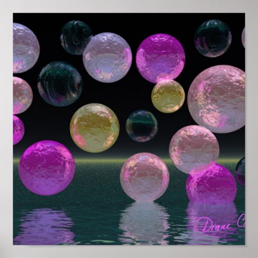 Night Jewels – Magenta and Black Brilliance Posters