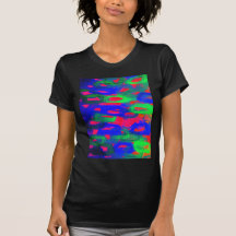 NIGHT LIFE Bold Neon Abstract Watercolor Painting T-shirts