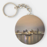Night San Diego Sailboats Skyline Key Chains