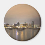 Night San Diego Sailboats Skyline Magnets