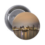 Night San Diego Sailboats Skyline Pinback Button
