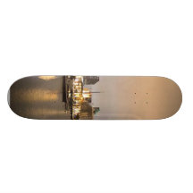Night San Diego Sailboats Skyline Skate Board Decks
