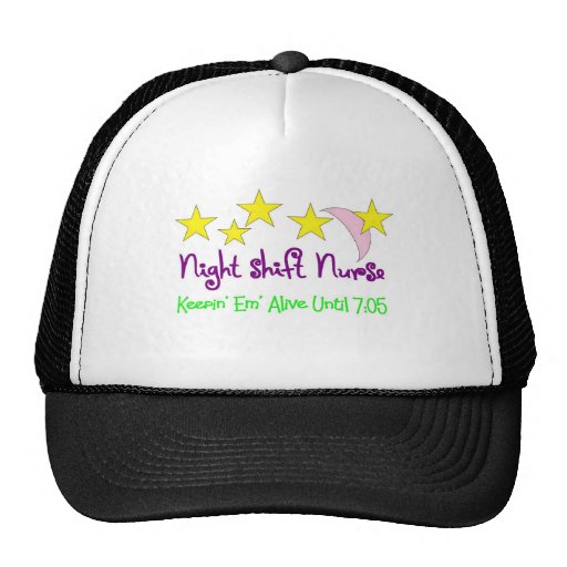 Night Shift Nurse Keepin Em alive until 7:05 Mesh Hats