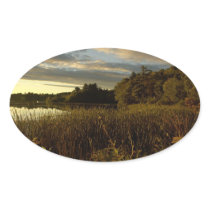 Night Sky I - Glory at Dusk Oval Sticker