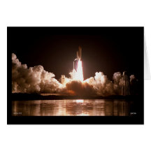 Night Space Shuttle Launch Cards