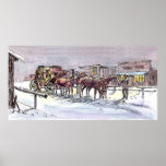NIGHT STAGECOACH by SHARON SHARPE posters