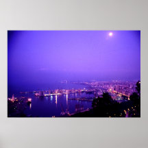 Night time, Malaga, Spain Poster
