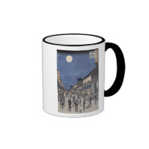 Night time view of Saruwaka Street Mugs