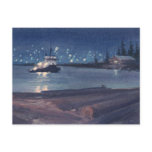 NIGHT TUG by SHARON SHARPE Postcards