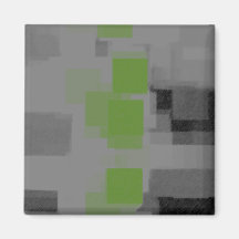 "Night Vision" Geometric Abstract Refrigerator Magnets