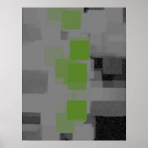 "Night Vision" Geometric Abstract Poster