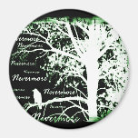 Night Vision Nevermore Raven Silhouette Magnets