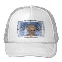Night Wintertime Elf Design Trucker Hats
