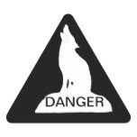NIGHT WOLF - DANGER TRIANGLE STICKER