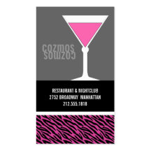 Nightclub Bartender Business Cards