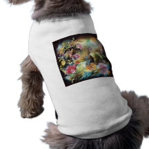 Nighttime Floral Garden Art Pet Shirt