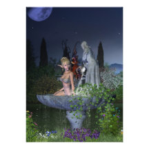 Nighttime Garden Fairy Custom Announcements