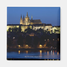 Nighttime in Prague, Czech Republic Magnets