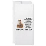 Nikola Tesla Clear Thinkers Sane To Think Clearly Rack Card