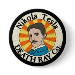 Nikola Tesla Death Ray Co. Buttons