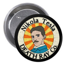 Nikola Tesla Death Ray Co. Buttons
