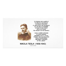 Nikola Tesla Edison Needle Haystack Theory Quote