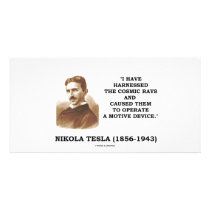 Nikola Tesla Harnessed Cosmic Rays Motive Device Picture Card