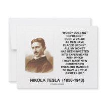 Nikola Tesla Money Value Discoveries Easier Life Announcement