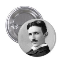 Nikola Tesla Pinback Button