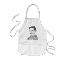 Nikola Tesla Portrait Aprons