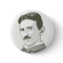 Nikola Tesla Portrait Pins