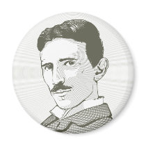 Nikola Tesla Portrait Magnet