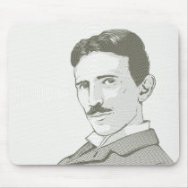 Nikola Tesla Portrait mousepads