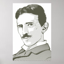 Nikola Tesla Portrait Posters