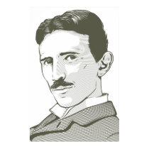 Nikola Tesla Portrait posters
