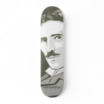 Nikola Tesla Portrait Skateboard Deck