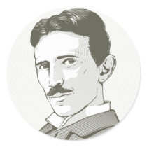 Nikola Tesla Portrait Sticker