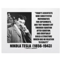Nikola Tesla Scientists Equation No Relation Quote Letterhead Design