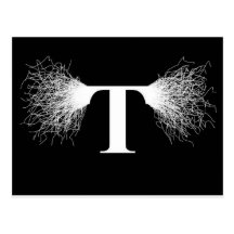 Nikola Tesla - Tesla Coil - Lightning Post Card