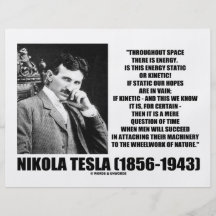 Nikola Tesla Wheelwork Of Nature Kinetic Energy Custom Flyer