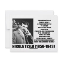 Nikola Tesla Wheelwork Of Nature Kinetic Energy Personalized Invites