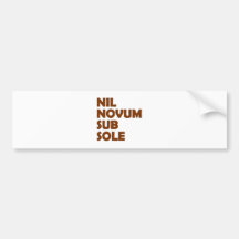 nil novum sub sole autosticker