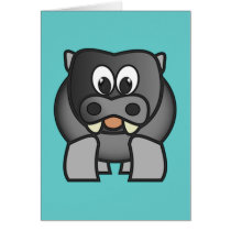 Nilpferd hippo hippopotamus grußkarte