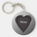 Nina Heart Keychain by 369MyName