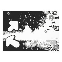 ninavp47 Black & White abstract arrow digital art Personalized Announcements